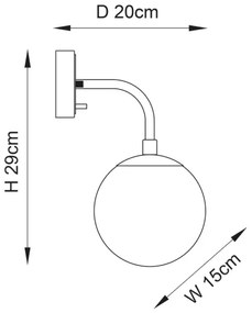 Endon 91892 - Applique ONTARIO 1xE14/7W/230V in ottone