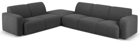 Divano angolare grigio scuro in tessuto bouclé (angolo sinistro) Molino - Micadoni Home