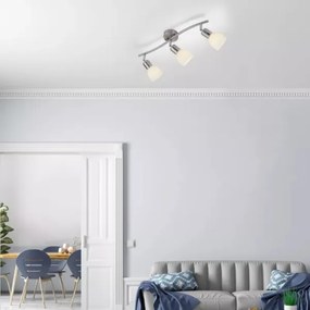 JUST LIGHT. 11953-55 - Faretto KARO 3xE14/40W/230V cromo opaco