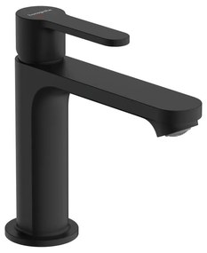 Rubinetto per lavabo a canna media getto aerato STAMIS S nero spazzolato opaco HANSGROHE H 16.1 cm