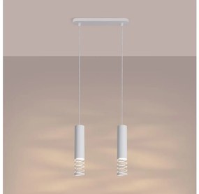 Sollux SL.1687 - Lampadario a sospensione con filo LAMI 2xGU10/10W/230V bianco