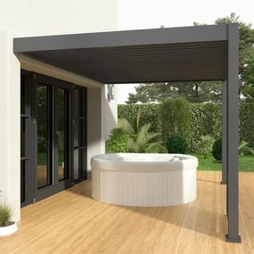 Pergola bioclimatica Ombréa addossata 3x4M in alluminio