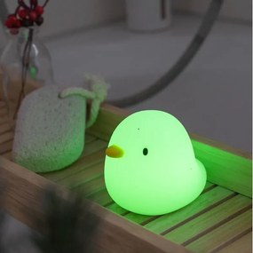 MegaLight - LED RGB Ricaricabile per bambini touch lampada per vasca da bagno SWIMMY DUCK LED/5V