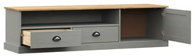 Mobile porta tv vigo grigio 156x40x40 cm legno massello di pino