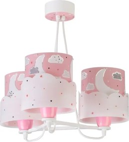 Dalber 61237S - Lampadario per bambini MOON 3xE27/60W/230V