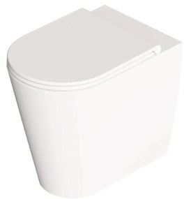 Wc a Terra Senza Brida Alice Ceramica "Hide Round" Bianco Lucido