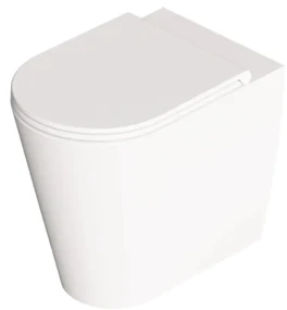Wc a Terra Senza Brida Alice Ceramica "Hide Round" Bianco Lucido