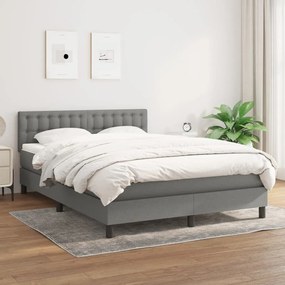 Giroletto A Molle Con Materasso Grigio Scuro 140x200cm Tessuto /