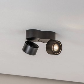Arcchio Faretto da soffitto LED Rotari, 1240lm, a 2 luci, nero Rotari Arcchio, dimmerabile, Nero, Corridoio, Alluminio, Moderno