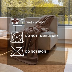 Coperta grigio tortora in micropile 150x200 cm Tomo – Tiseco Home Studio