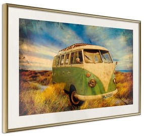 Poster  Hippie Van I  Cornice Quadri Cornice d'oro con passe-partout, Larghezza x Altezza Home decor 30x20