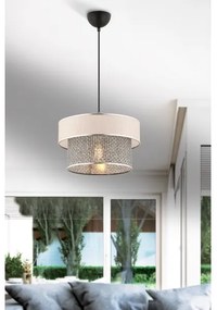 Lampada sospesa con cavo ERO 1xE27/60W/230V crema/grigio