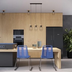 Sollux SL.1264 - Lampadario a sospensione con filo GOTTO 3xE27/15W/230V nero