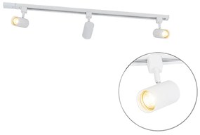 Sistema di illuminazione a binario Smart bianco monofase a 3 luci con Wifi GU10 - Iconic Jeana