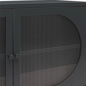 Vetrina in metallo nero 100x64x40 cm Luna - Støraa