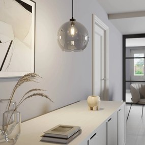 Lampada a sospensione in vetro Cubus TK Lighting, dimmerabile, Nero, Soggiorno / Sala da pranzo, Vetro, Moderno, Lampada a sospensione