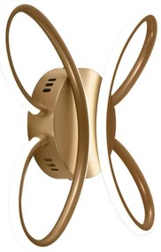 Applique LED design Fiore beige IP20, con regolazione di temperatura 1750 lumen, NOVECENTO