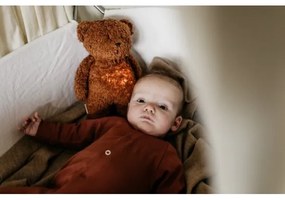 Moonie - Compagno di coccole con melodia e luce orsacchiotto 2.0 organic caramel