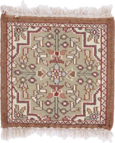 Agra Tappeto 30 x 30 (Indian) Annodato A Mano