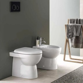 Coppia sanitari filomuro scarico a parete Selnova WC: P 48 x L 35.5 x H 40 cm, bidet: P 48 x L 35.5 x H 40 cm