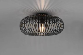 Johann plafoniera metallo ellisse nero d. 40cm 1 luce attacco e27