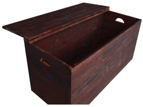Cassapanca pouf contenitore in legno massello NOCE cm 98