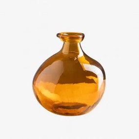 Vaso in vetro riciclato 18 cm Jound Giallo Ambra - Sklum