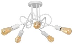Lampadario a soffitto per bambini OXFORD 5xE27/15W/230V bianco