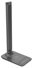 Solight WO55-G - Lampada da tavolo LED dimmerabile con caricatore wireless LED/10W/100-240V grigia