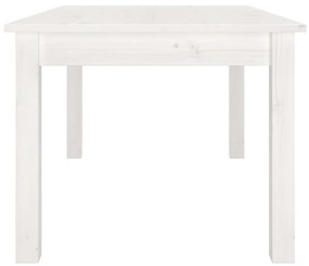 Tavolino da salotto bianco 80x50x40 cm legno massello di pino