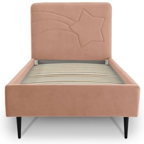 Letto rosa per bambini con contenitore 120x200 cm Star - Scandic