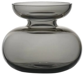 Vaso in vetro grigio chiaro fatto a mano (altezza 9 cm) Inu - Zone