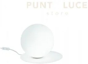 Snail lumetto bianco con sfera opale bianca 1 luce attacco g9 d.22cm