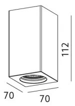 Luce Spot da soffitto GEMMA 1xGU10/35W/230V