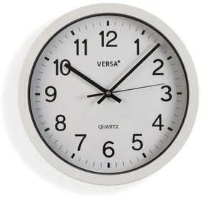 Orologio da Parete Versa Bianco Plastica Quarzo 4,3 x 30 x 30 cm