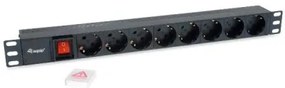 POWER STRIP 8BAY CEE7/4 WITH SWITCH