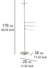 WENKO 16827100 - Appendiabiti ADIAMO 28x170 cm argento