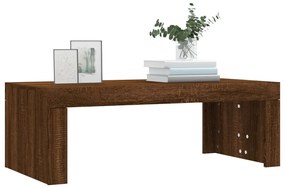 Tavolino salotto rovere marrone 102x50x36 cm legno multistrato