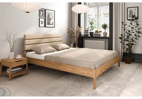 Letto matrimoniale in legno di quercia di colore naturale 180x200 cm Twig - The Beds