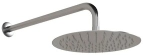 Kit doccia satinato con braccio 35 e soffione 25 in acciaio inox Gemini