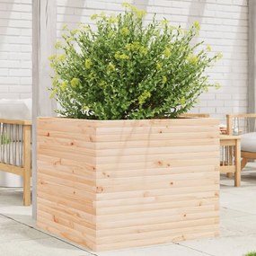Fioriera Da Giardino 80x80x68,5 Cm İn Legno Massello Di Pino /