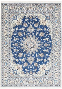 Nain Tappeto persiano 150 x 200 Blu (Iran) Annodato A Mano