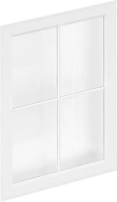 Anta per colonna DELINIA ID Oxford con vetro L 60 x H 77 cm bianco opaco