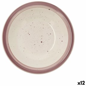 Piatto Fondo Quid Allegra Peoni Ceramica Bicolore (ø 21,5 cm) (12 Unità)