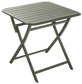 Tavolo da pranzo per giardino pieghevole Idaho NATERIAL struttura e superficie in alluminio verde per 2 persone 75x75cm