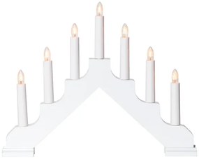 Eglo 410456 - Candelabro di Natale ADA 7xE10/3W/230V bianco