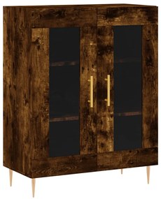 Credenza rovere fumo 69,5x34x90 cm in legno multistrato