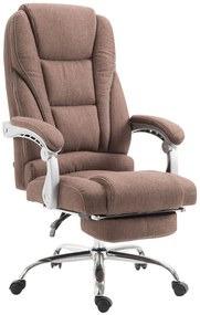 Sedia Ufficio Pacific İn Tessuto Con Poggiapiedi / Braun