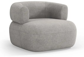 Poltrona grigio chiaro in tessuto bouclé Jenny - Micadoni Home