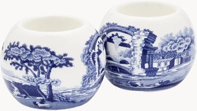 Set di 2 portalumini in porcellana Blue Italian
